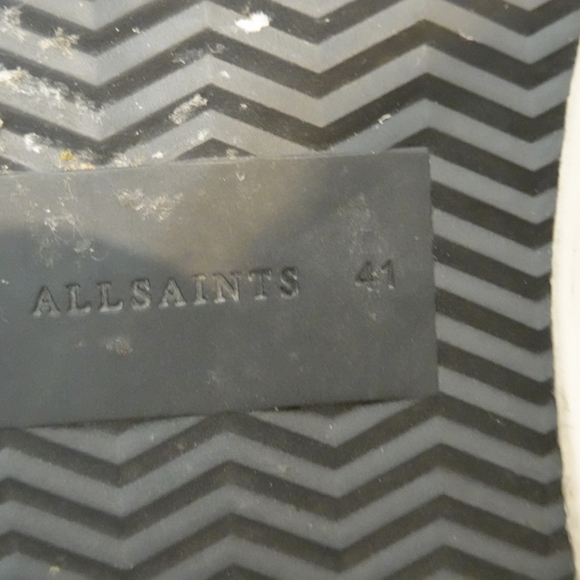 ALL SAINTS Cream Canvas Hightop Sneakers, size 41 - Picture 4 of 9